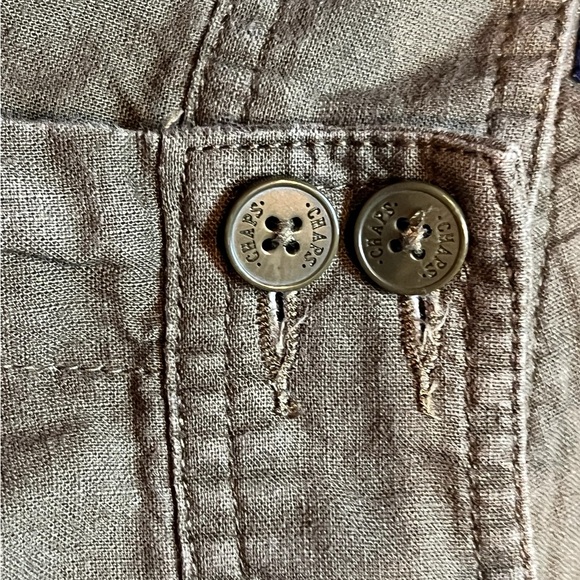 Green light weight lien and cotton blend cargo pants - Picture 8 of 8